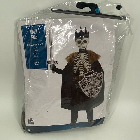 Halloween Costumes Dark King Kids Costume - Black and Brown size L - Picture 1 of 3